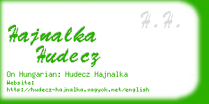 hajnalka hudecz business card